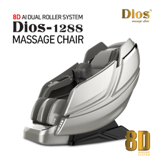 Kahuna Chairs-Dios Massage Chair 8D AI Dual Air Tech Touch Roller SL-track with Brain Relaxation Program Dios-1288 Beige