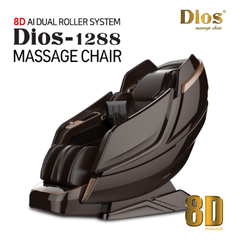 Kahuna Chairs-Dios Massage Chair 8D AI Dual Air Tech Touch Roller SL-track with Brain Relaxation Program Dios-1288 Beige