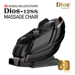 Kahuna Chairs-Dios Massage Chair 8D AI Dual Air Tech Touch Roller SL-track with Brain Relaxation Program Dios-1288 Beige